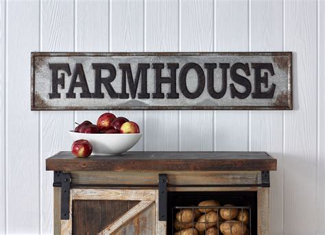 metal farmhouse sign w box letters|Amazon.com: Farmhouse Metal Signs.